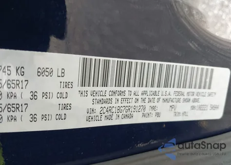 2016 Chrysler Town & Country Touring from USA, damaged, VIN 2C4RC1BG7GR191270